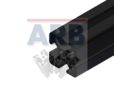 Profil 5 20x20  schwarz (Zuschnittware) Profil 5 20x20  schwarz (Zuschnittware)