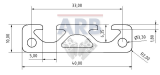 Profil 5 40x10 natur (Zuschnittware) Profil 5 40x10 natur (Zuschnittware)