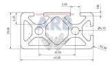Profil 5 40x20 3N90 natur (Zuschnittware) Profil 5 40x20 3N90 natur (Zuschnittware)