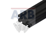 Profil 5 40x20  schwarz (Zuschnittware) Profil 5 40x20  schwarz (Zuschnittware)