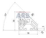 Profil 6 30x30-45° leicht natur (Stange 3m) Profil 6 30x30-45° leicht natur (Stange 3m)