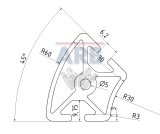 Profil 6 R30/60-45° natur (Zuschnittware) Profil 6 R30/60-45° natur (Zuschnittware)