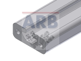 Profil 8 40x16 schwarz (Zuschnittware) Profil 8 40x16 schwarz (Zuschnittware)