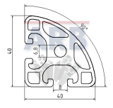 Profil 8 40x40-45° natur (Zuschnittware) Profil 8 40x40-45° natur (Zuschnittware)