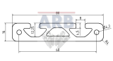 Profil 8 80x16 natur (Zuschnittware) Profil 8 80x16 natur (Zuschnittware)