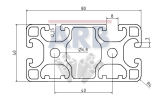 Profil 8 80x40 2N leicht natur (Stange 6m) Profil 8 80x40 2N leicht natur (Stange 6m)