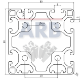 Profil 8 80x80 2N leicht natur (Zuschnittware) Profil 8 80x80 2N leicht natur (Zuschnittware)