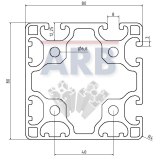 Profil 8 80x80 4N90 leicht natur (Zuschnittware) Profil 8 80x80 4N90 leicht natur (Zuschnittware)