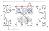 Profil 8 160x80 leicht natur (Stange 6m) Profil 8 160x80 leicht natur (Stange 6m)