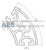 Profil 8 R40/80-60° natur (Stange 6m) Profil 8 R40/80-60° natur (Stange 6m)