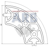 Profil 8 R40/80-90° natur (Zuschnittware) Profil 8 R40/80-90° natur (Zuschnittware)