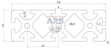 Profil 8 120x40 natur (Stange 6m) Profil 8 120x40 natur (Stange 6m)