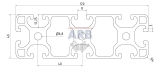 Profil 8 120x40 leicht   (Stange 6m) Profil 8 120x40 leicht   (Stange 6m)