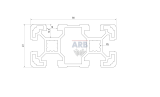 Strebenprofil 40x80L Strebenprofil 40x80L