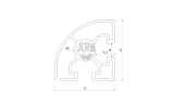 Strebenprofil 45x45L R Strebenprofil 45x45L R