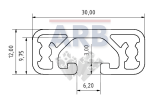 Profil 6 30x12 leicht natur (Stange 6m) Profil 6 30x12 leicht natur (Stange 6m)