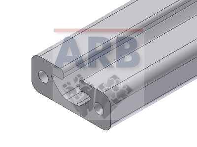 Profil 8 40x16 schwarz (Zuschnittware)