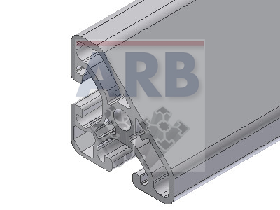 Profil 8 40x40-45° leicht schwarz (Stange 6m)