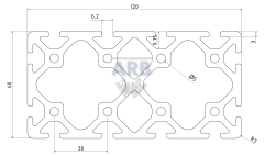 Profil 6 120x60 natur (Stange 6m)