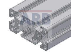 Profil 8 80x40 leicht schwarz (Zuschnittware)