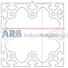 Profil 8 120x120 natur (Zuschnittware)