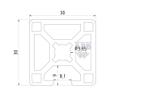 Strebenprofil 30x30 1N