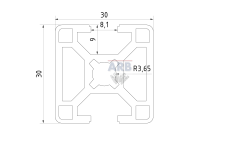 Strebenprofil 30x30 2N