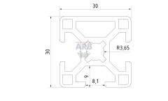 Strebenprofil 30x30 3N