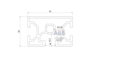 Strebenprofil 30x45