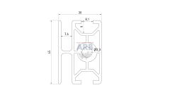 Strebenprofil 30x45 WG40