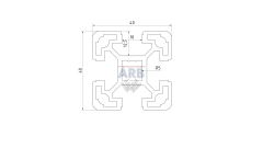 Strebenprofil 40x40L