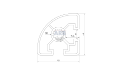 Strebenprofil 45x45L R