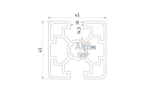Strebenprofil 45x45L 2N