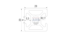 Strebenprofil 20X20 2N