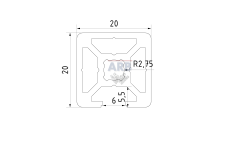 Strebenprofil 20X20 3N